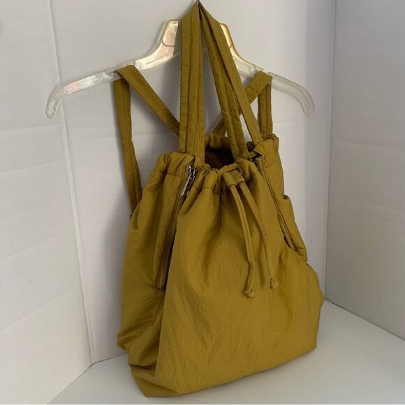 Vince Camuto Harlo Backpack Olive oil colorway washable nylon convertible bag - Picture 2 of 13